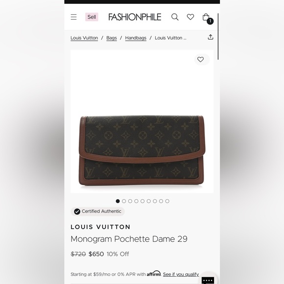 Louis Vuitton Monogram Pochette Dame 29 - Picture 6 of 6